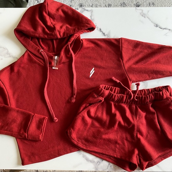 DOYOUEVEN Freedom Cropped Boxy Hoodie Earth Red XS - Picture 10 of 11